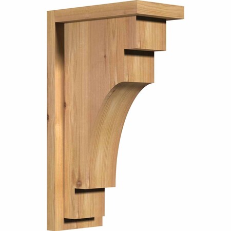 Ekena Millwork Mediterranean Smooth Corbel w/Backplate, Western Red Cedar, 5 1/2"W x 10"D x 18"H COR06X10X18MED01SWR
